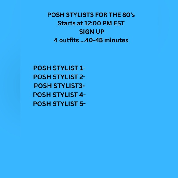 9/13 @12:00 PM EST PAST FORWARD FASHION SHOW FROM THE 80’s - Picture 2 of 2